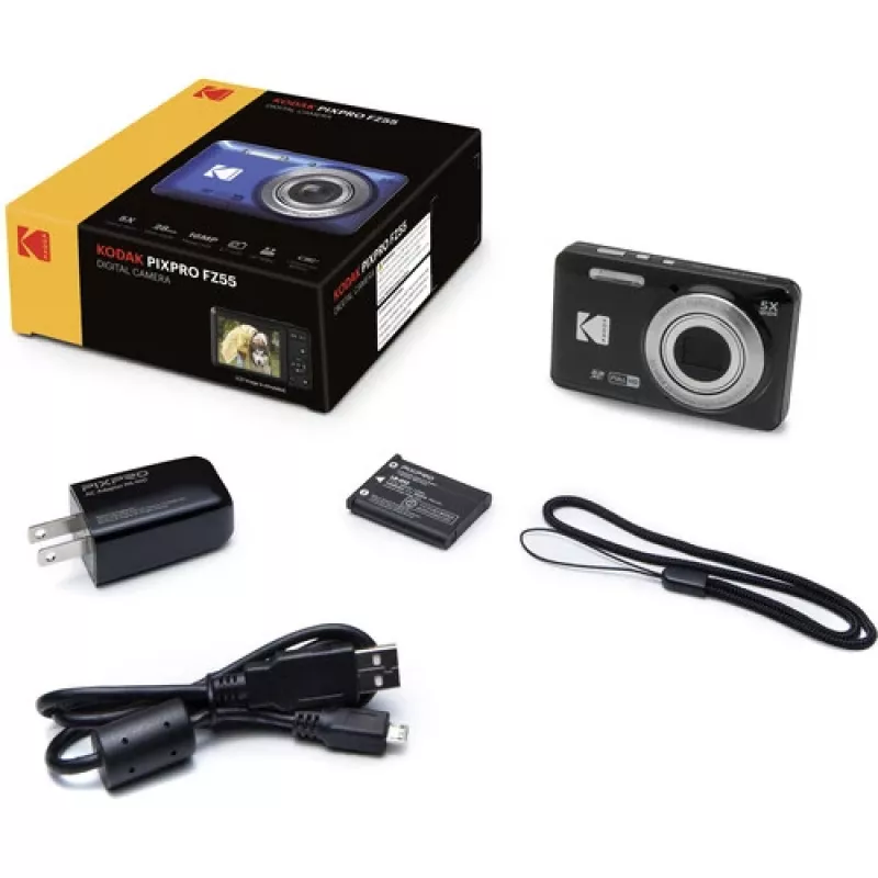 Kodak PIXPRO FZ55 1/2.3 Kompaktkaamera 16 MP CMOS 4608 x 3456 Must (FZ55BK)