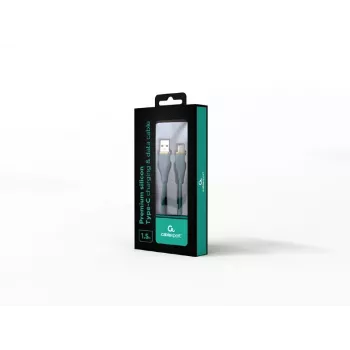 Type-C USB laadimis- ja andmekaabel, 1,5 m, roheline