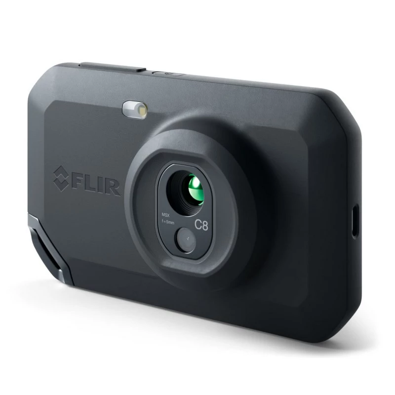 Termokaamera FLIR C8, 320×240 px termoandur, 3,5-tolline LCD-puuteekraan, -20–450 °C, IP54, USB-C, 5 MP nähtava valguse kaamera