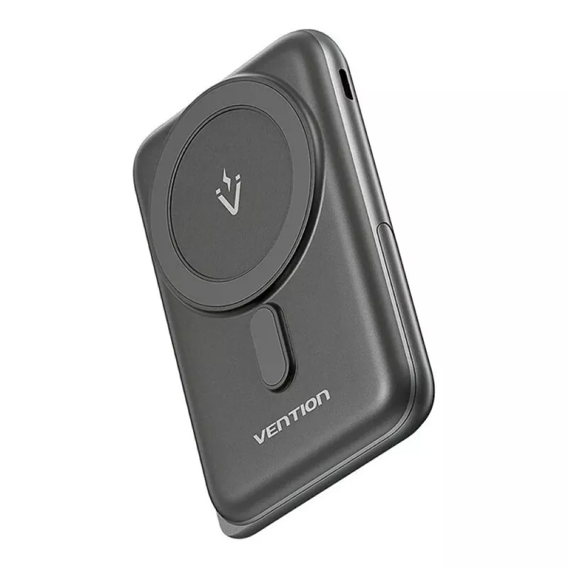 Akupank Vention 10000mAh Magnetic Wireless 20W, 1×USB-C, juhtmevaba laadimine, must