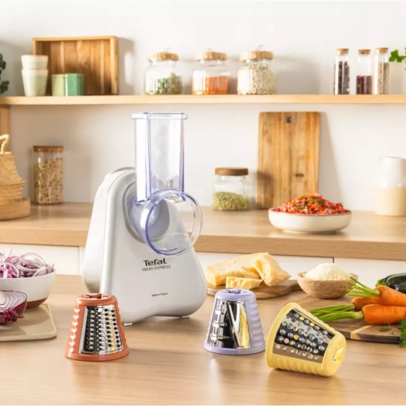 Elektriline köögiviljariiv Tefal Fresh Express DN853BE0 — 150 W, 3 vahetatavat otsakut, 1 kiirus, kreem