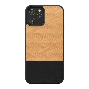 Telefoniümbris man and wood iPhone 12 Pro Max jaoks — herringbone nero Must