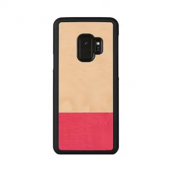 man and wood nutitelefoni ümbris Samsung Galaxy S9 jaoks — must mittevastav disain