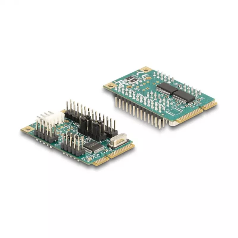 DeLOCK 95277 sisemine paralleel- RS-232 Mini PCI Express adapter roheline