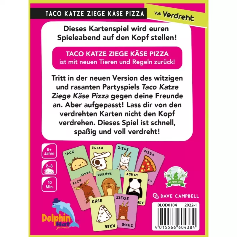 Taco Cat Goat Cheese Pizza: Voll verdreht, kaardimäng
