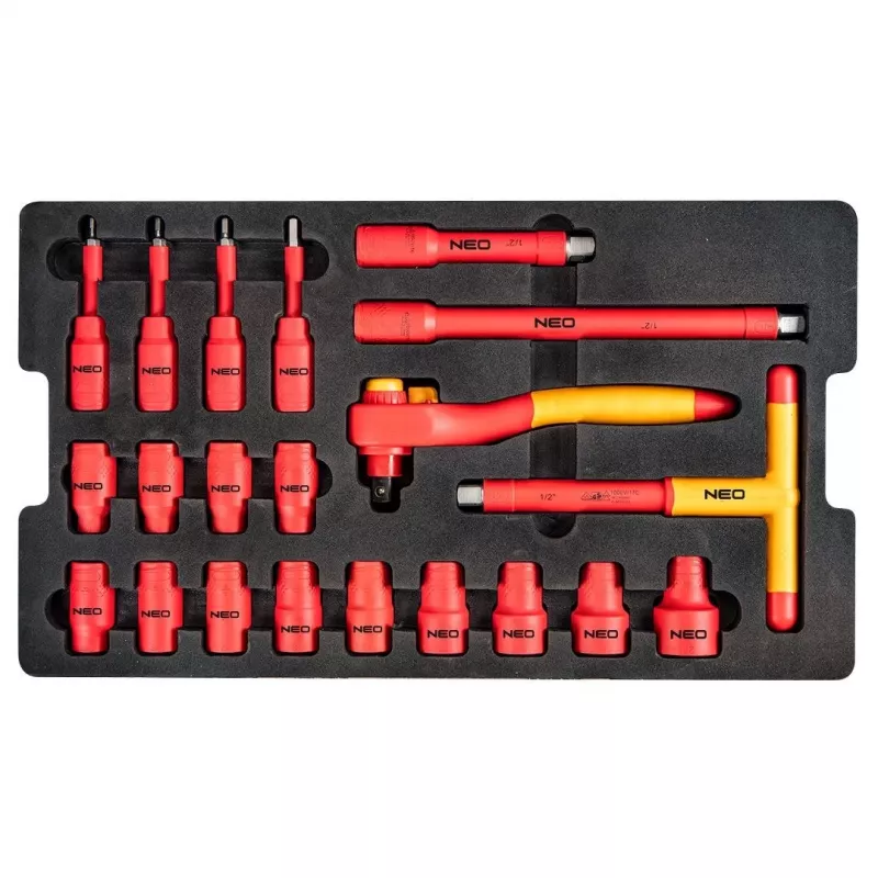 Neo Tools elektriku teeninduskast 52 osa 22 tugevas kastis