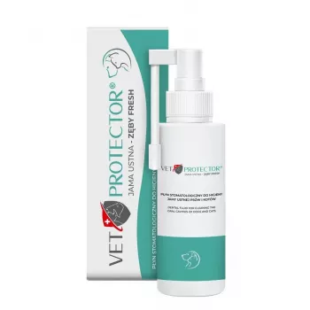 Suuhoolduslahus JM Sante Vet Protector Fresh 100 ml koertele ja kassidele, hambakivi ennetamine