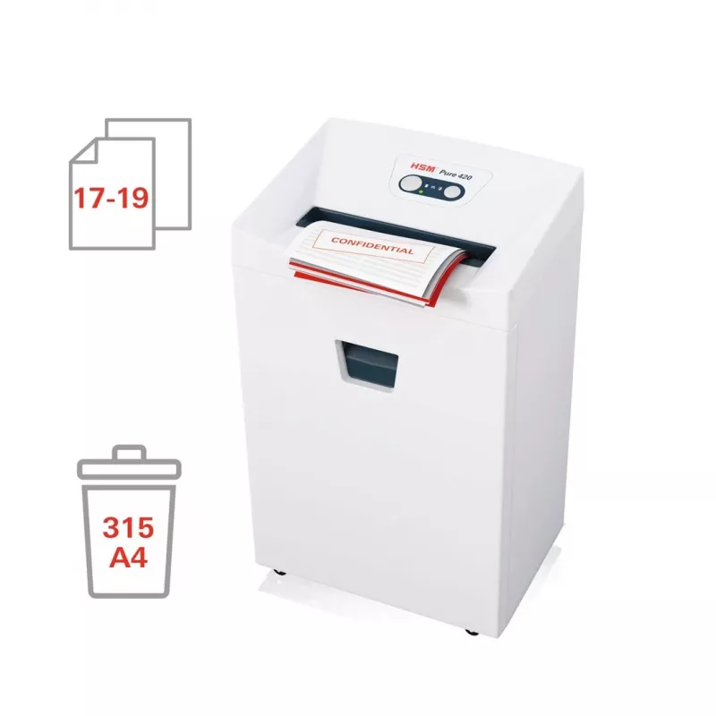 HSM Pure 420 purustaja, 35 l, 3,9 mm