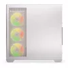 PC Case KRUX Exo RGB Valge — ATX torn, teras, 2x3,5-tollist + 2x2,5-tollist pesa, USB-C, RGB