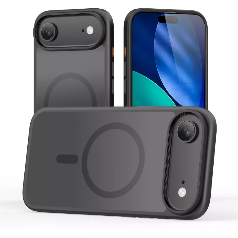 StyleShell INVISIO, telefoniümbris must, iPhone 17 Air, ühildub MagSafe'iga