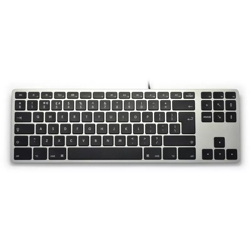 Klaviatuur alumiinium Mac Tenkeyless RGB Space Gray