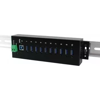 Exsys EX-1110HMVS - jaotur - 10 x USB 3,1 Gen 1 - DIN-liistule kinnitatav - DC (EX-1110HMVS)