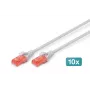 Patch Cord Digitus CAT 6 U/UTP LSZH 0.5m 10 tk