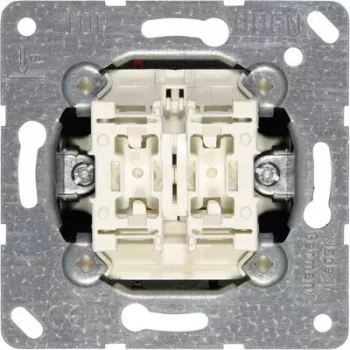 Seinamoodul JUNG 505 U 1P, 1-pooluseline 10 A, 250 V — Metallic Valge