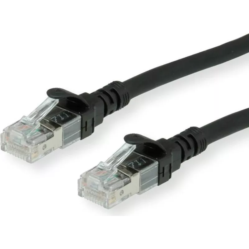 ROLINE - patch-kaabel - RJ-45 (M) kuni RJ-45 (M) - 30 cm - UTP - CAT 6a - halogeenivaba, vormitud, keerutatud - must (21.15.2986)