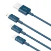 USB-kaabel 3in1 Baseus Superior Series, USB to micro USB / USB-C / Lightning, 3.5A, 1.5m (sinine)