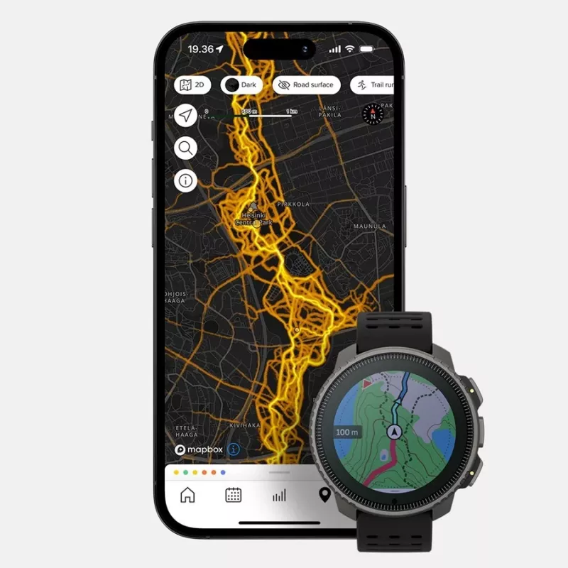 Suunto Vertical Solar 3.56 cm (1.4) Dot-matrix 49 mm 280 x 280 pikslit Puutetundlik ekraan Must GPS (satelliit)