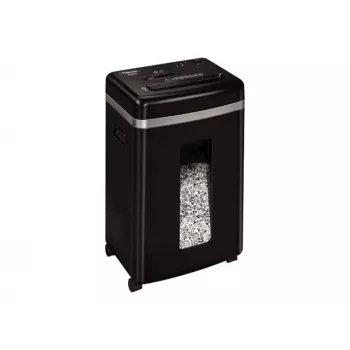 Paberipurustaja Fellowes Powershred 450M Micro-cut, 9-leheline mahutavus, 2 x 12 mm, 22 l prügikast, must