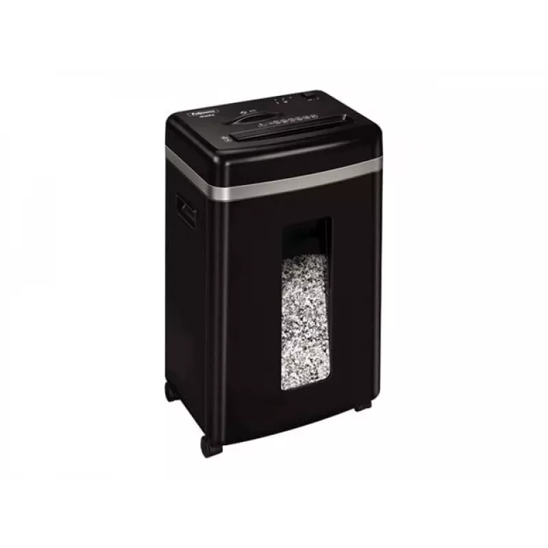 Paberipurustaja Fellowes Powershred 450M Micro-cut, 9-leheline mahutavus, 2 x 12 mm, 22 l prügikast, must