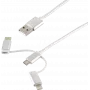USB-kaabel ShiverPeaks BS14-50067 1m USB A USB C/Micro-USB B/Lightning valge