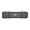 USB-mälupulk Silicon Power DS72 1 TB, USB 3.2 Gen 2 Type-A / USB-C, alumiinium-kummist korpus, must
