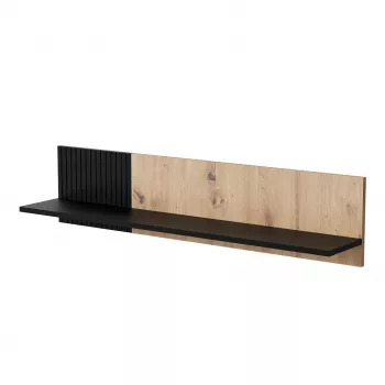 Rippriiul Cama Meble MERCI 110x20x25 cm, seinale kinnitatav, puitlaastplaat, must/tamm artisanal