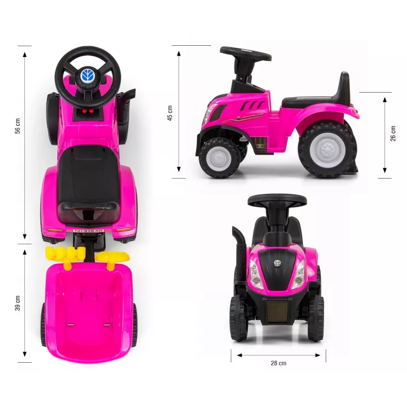 Sõiduriist milly mally T7 traktor (roosa) laste sõiduasi
