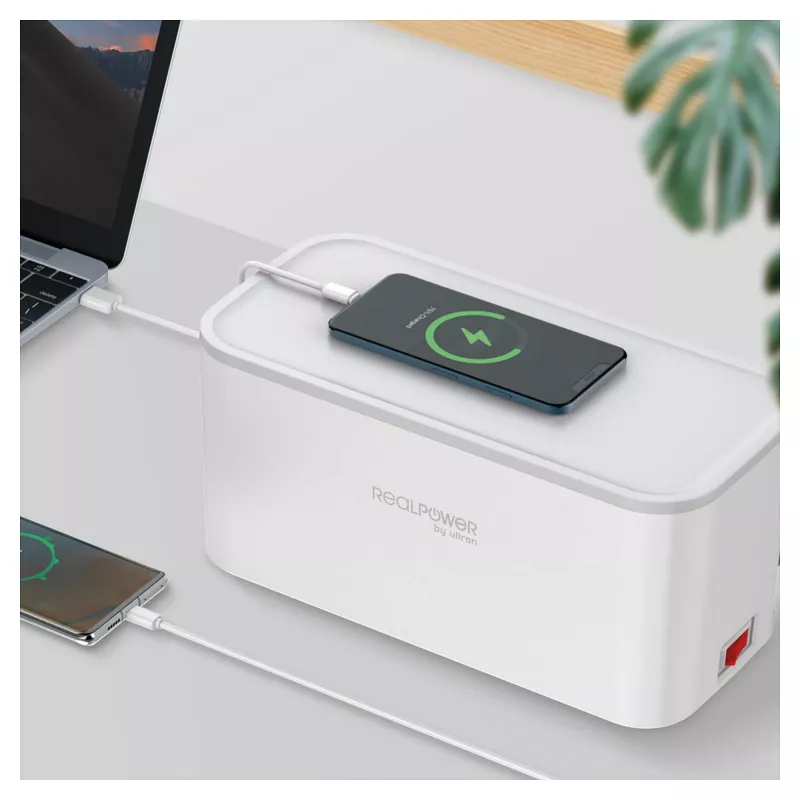 Pikendusjuhe RealPower PowerBox 522 1,5 m 5 pistikupesa Siseruumidesse Valge
