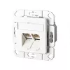 METZ CONNECT BTR E-DAT C6 8/8(8) UPk – Ühenduspesa, süvistatav – RJ-45 X 2 – puhasvalge, RAL 9010 – 2 porti (1307381102-I)