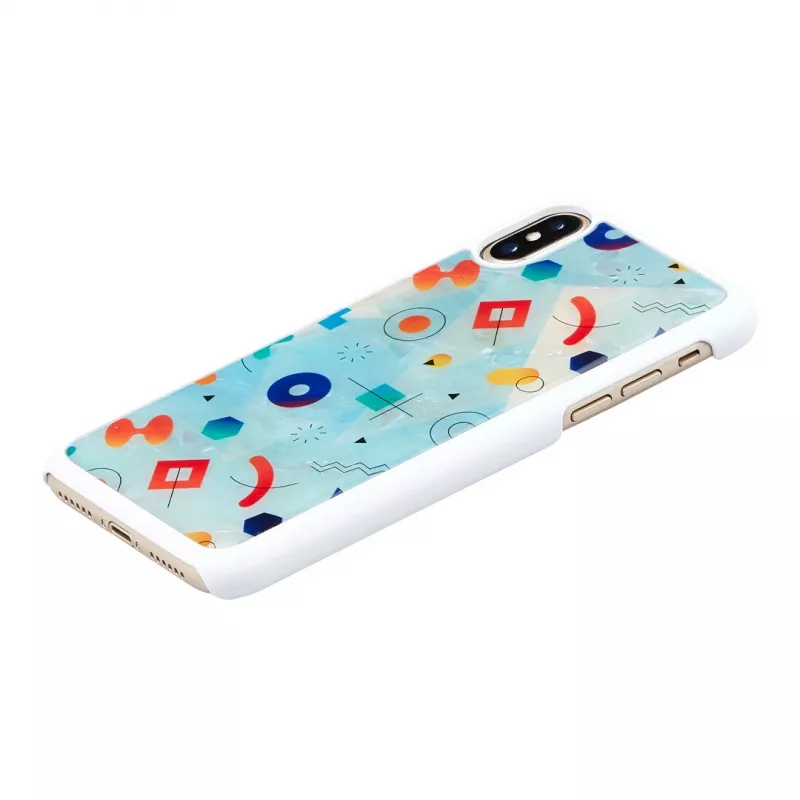 Telefonikorpus iKins iPhone XS / iPhone X S jaoks – valge poppin rock kaitsev tagakate