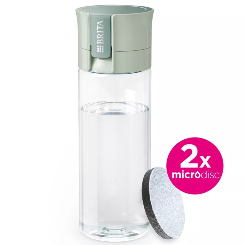 Korduvkasutatav veepudel BRITA Fill&Go Vital 600 ml koos sisseehitatud MicroDisc-filtriga, roheline