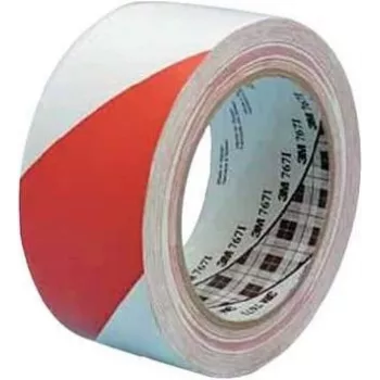 PVC märgistuslint 3M 767i — 33 m pikkus, 50 mm laius, punane/valge