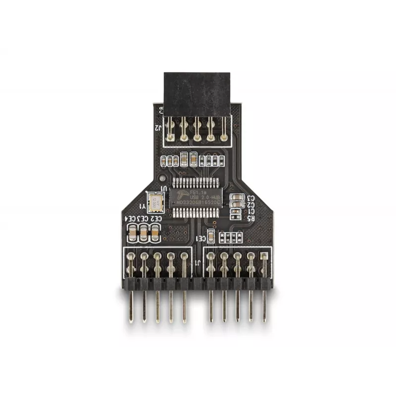 DeLOCK 60045 kaabel-üleminek 9 pin USB 2.0 2 x 9 pin päis Must