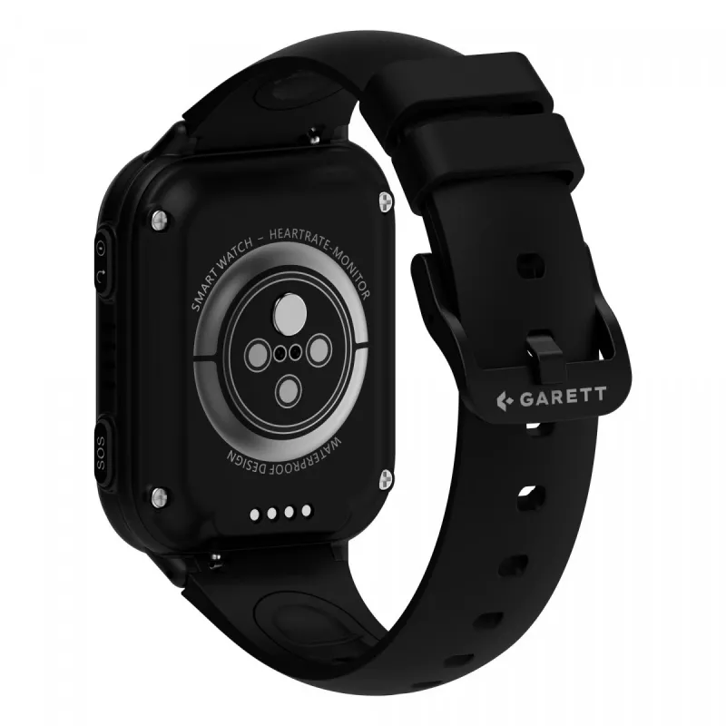 Nutikell Garett Kids Vibe Ai 4G must — laste nutikell 4G, GPS-jälgimise ja veekindlusega