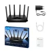 Cudy WR6500H lauamarsruuter — Kahesagedus 2,4/5 GHz, Wi‑Fi 7 (802.11be), 5765 Mbps, 2,5GbE LAN, 5x RJ-45, 3x3 antenni, must