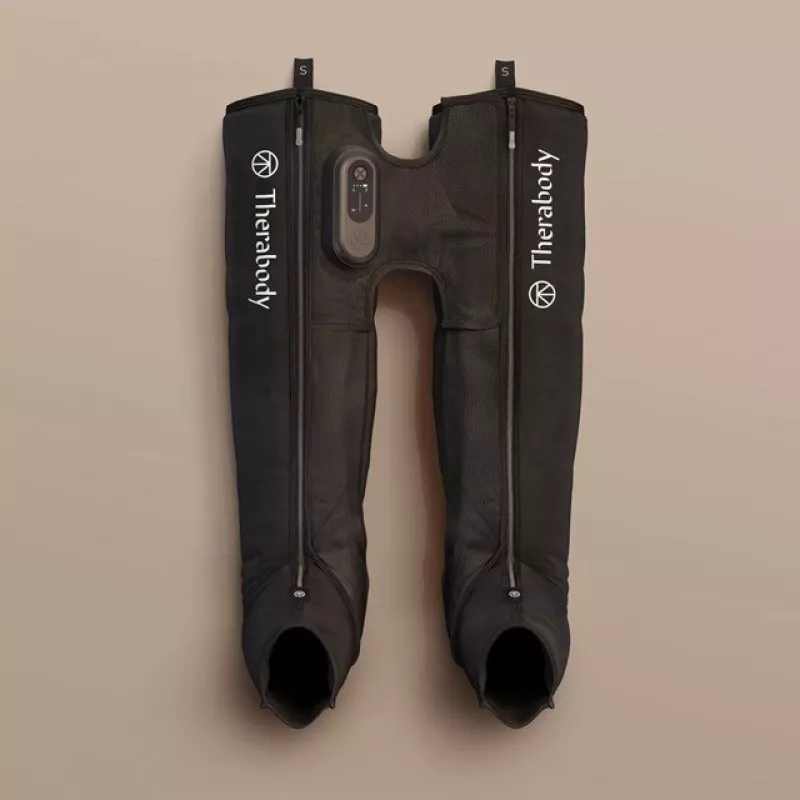 Pneumaatilised taastumissaapad Therabody RecoveryAir JetBoots Prime S — järjestikune kompressioonisüsteem, aku, 180 min tööaega, must, 2,51 kg