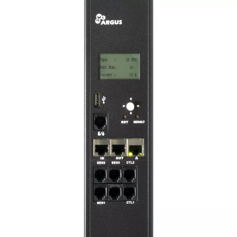 Inter-Tech SA-1632WN PDU (toitejaotusseade) 16x C13 pistikupesa, hallatav/jälgitav, 100–240 V, 32 A, TCP/IP, SNMP, must