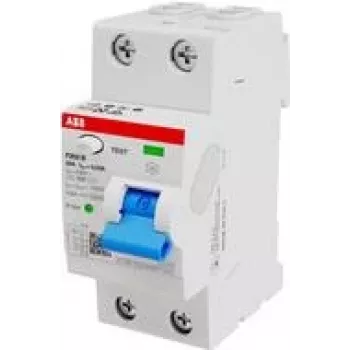 ABB Stotz S&J rikkevoolukaitselüliti TypB 2P 25A,30mA,3kA,2TE F202B-25/0,03-2TE (2CSF202568R1250)