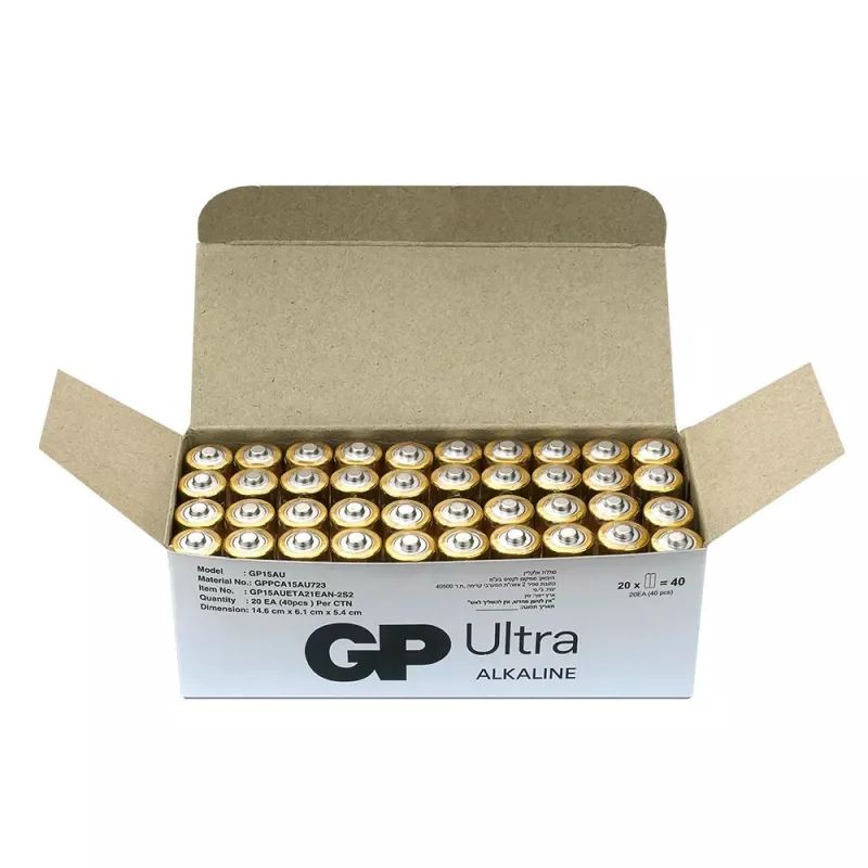Alkaline patareid GP Battery LR6 AA 40 tk (mudel 15AU21-S2)