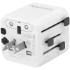 Reisiadapter CANYON OnTour One EU UK US AUS valge (CNS-TA1005W) – universaalne pistiku teisendus EL/ÜK/USA/AUS jaoks