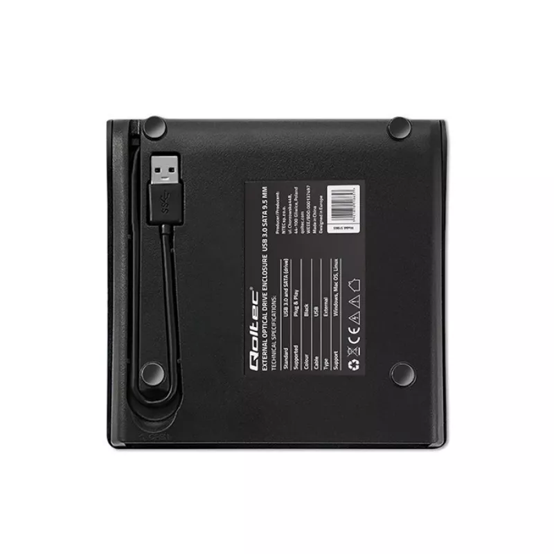 Optilise seadme korpus CD/DVD SATA, USB 3.0 9,5 mm