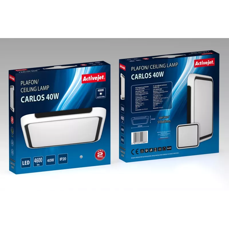 Activejet LED laevalgusti AJE-CARLOS 40W
