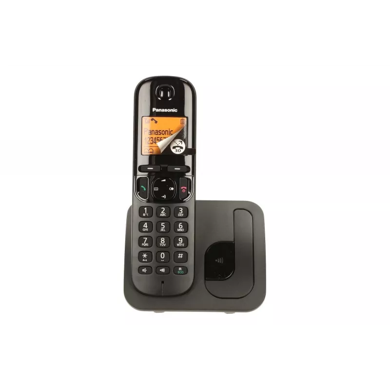 Panasonic KX-TGC 210 PDB DECT juhtmeta telefon must kõne identifitseerimisega
