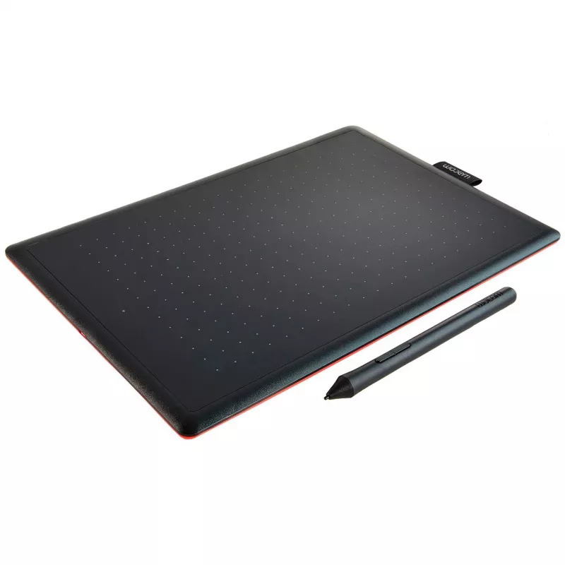 Wacom One by Medium graafikatablett must, punane 2540 lpi 216 x 135 mm USB