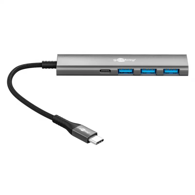Goobay Slim 4-Port USB-Hub USB-C/USB-A 5 Gbit/s - Plug> 1x (76562)