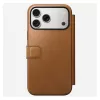 Mobiiltelefoni flippümbris Nomad Modern Leather Folio kate iPhone 17 Pro Max jaoks — Tan, mahutab kuni 17,5 cm (6,9 tolli) ekraani, 4 kaarditaskut