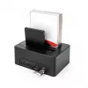 DeLOCK USB kahekordne dokkimisjaam 2 x SATA HDD SSD kloonimisfunktsiooniga ja kaardilugejaga