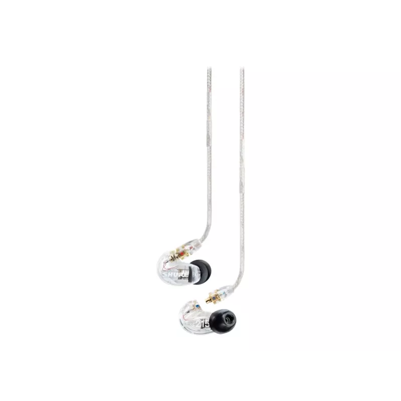 Shure SE215 Pro juhtmega kõrvaklapid lavale/studiosse, läbipaistev
