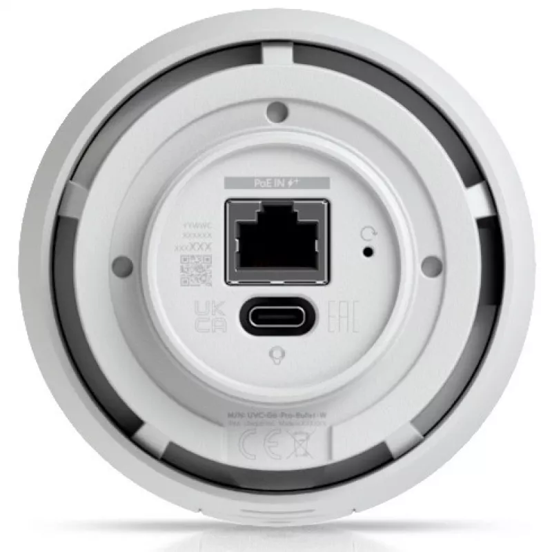 IP-turvakaamera UBIQUITI G6 Pro Bullet — 4K (3840×2160), juhtmega, sise-/välistingimustesse, 1/1,2-tolline CMOS, 5,9–13,8 mm, 2,36-kordne optiline suum, lae/seina/postikinnitus