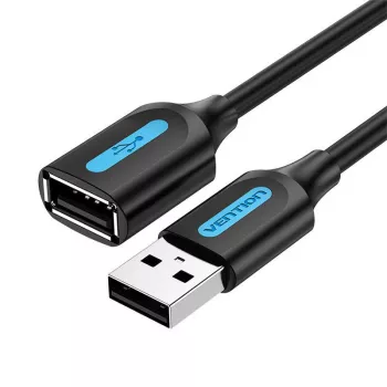 USB 2.0 pikenduskaabel Vention CBIBJ 5 m — isane emasele, must